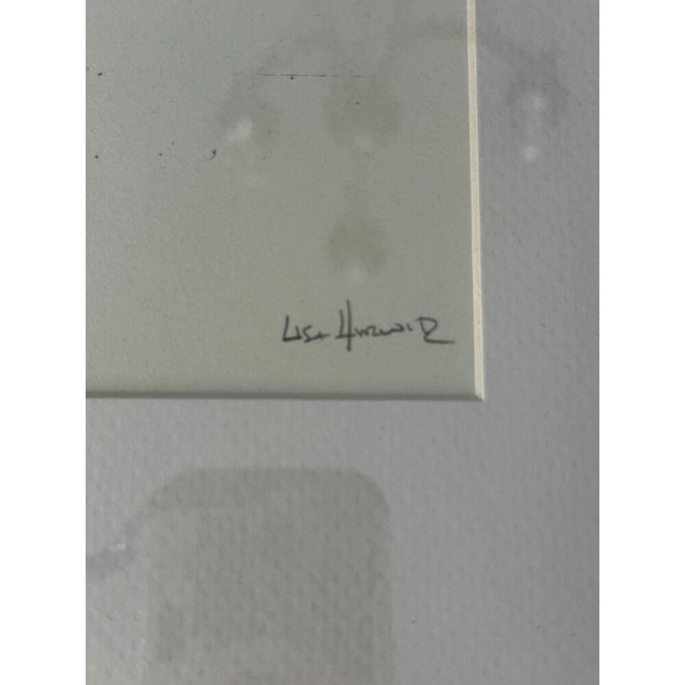 Beautiful Original Lisa Hurwitz drawing; Elephant and Butterflies framed - Picture 7 of 9